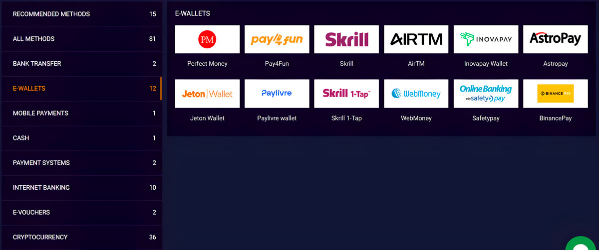 Deposits and Withdrawals at JVSpin